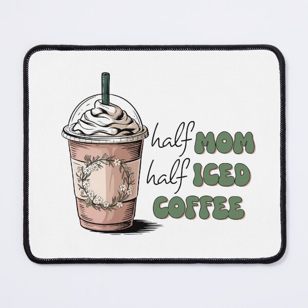 Item preview, Half Mom Half Iced Coffee Green Floral Daisy Design designed and sold by Lulunza.