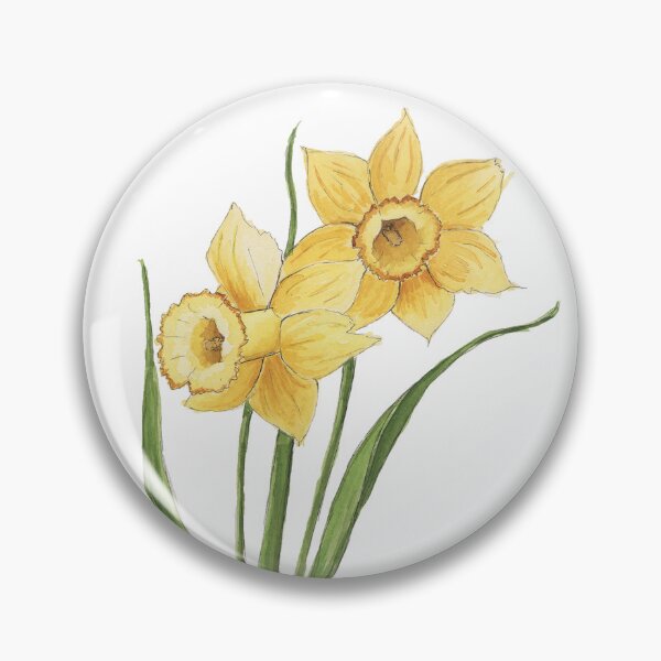 Item preview, Daffodil Watercolour Flowers designed and sold by NaughtyFlorals.
