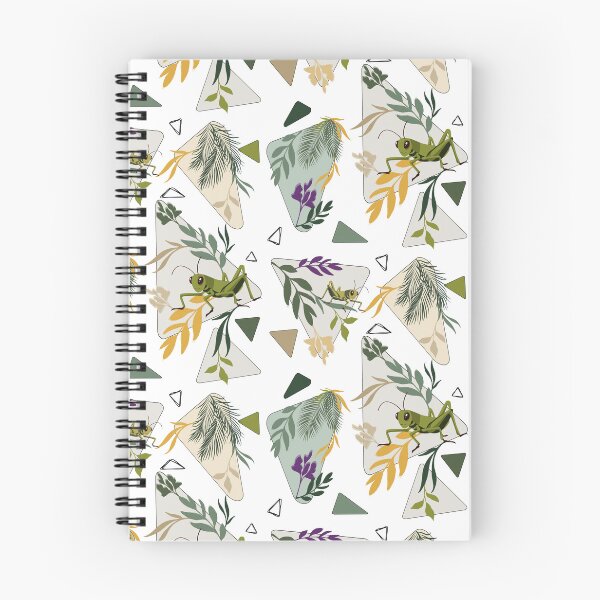 Item preview, Grasshopper Botanical Triangle Pattern Nature Design designed and sold by Vibria Pattern Studio.