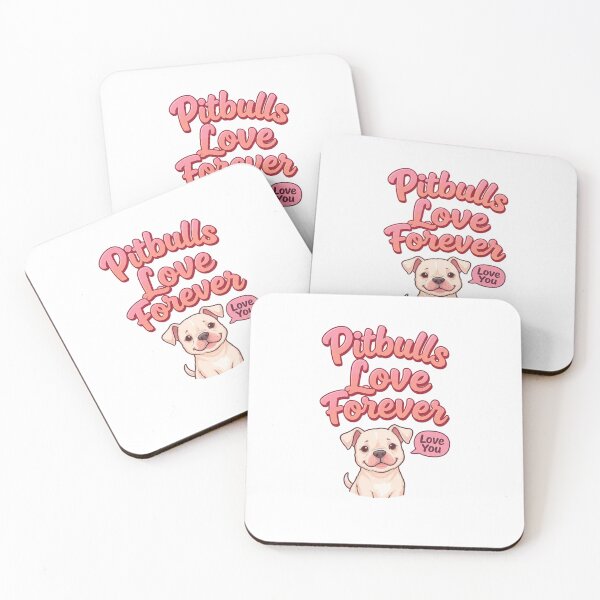 Item preview, Pitbulls Love Forever Pink Cartoonish designed and sold by My Pitbull Place.