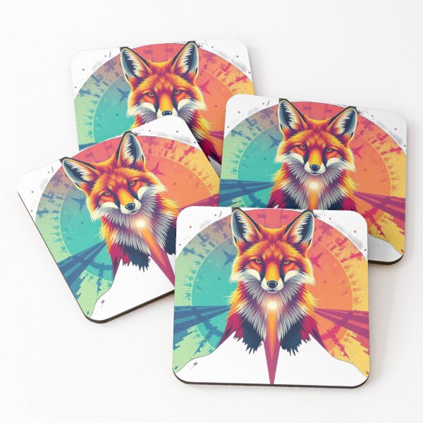Item preview, Starfox Cosmic Fox – Vibrant Neon Animal Art designed and sold by Sweet Dreams & Fantasia.