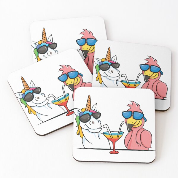 Item preview, Unicorn Flamingo Cocktail Glasses Cool Funny Summer Tropical Gift designed and sold by CLC54.