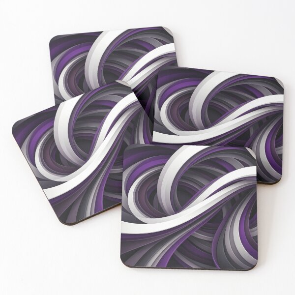 Item preview, Deep Purple & Silver Fluid Abstract Paper Layer Art designed and sold by Remix Vision.