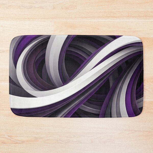 Item preview, Deep Purple & Silver Fluid Abstract Paper Layer Art designed and sold by Remix Vision.