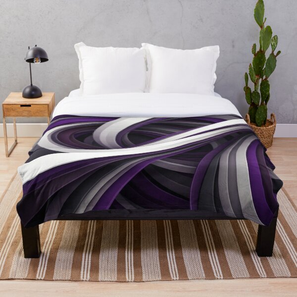 Item preview, Deep Purple & Silver Fluid Abstract Paper Layer Art designed and sold by Remix Vision.
