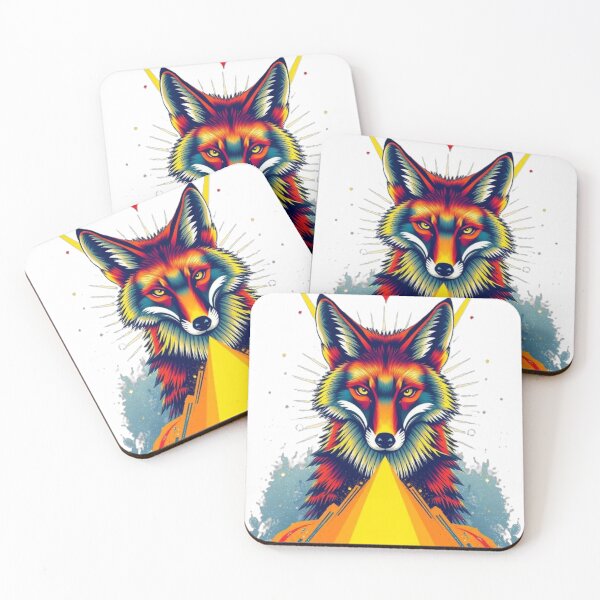 Item preview, Starfox Cosmic Fox – Vibrant Neon Animal Art designed and sold by Sweet Dreams & Fantasia.