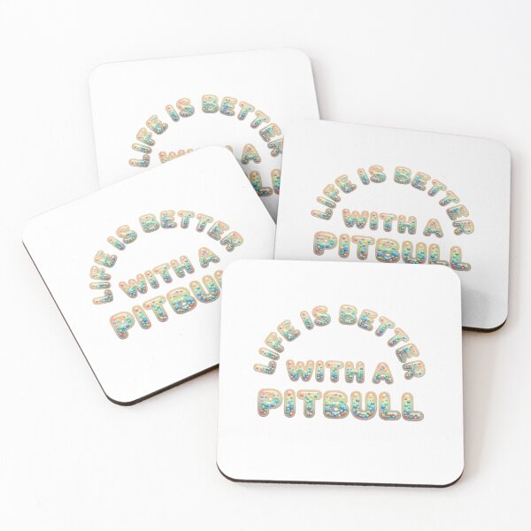 Item preview, Life is Better With a Pitbull Bubble Letters designed and sold by My Pitbull Place.