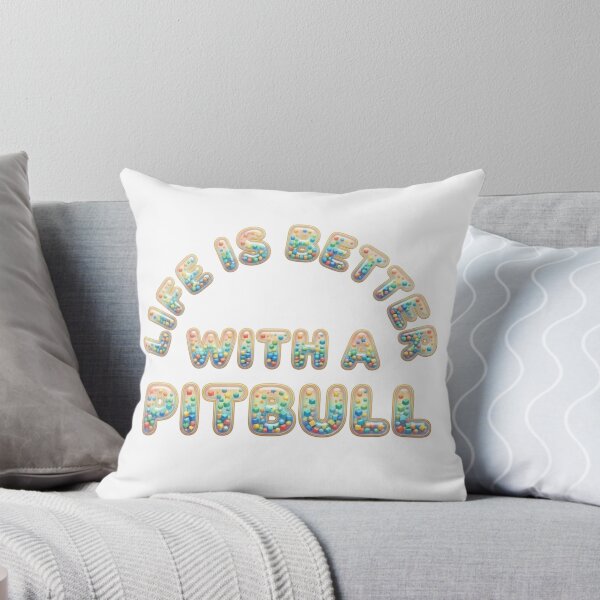 Item preview, Life is Better With a Pitbull Bubble Letters designed and sold by My Pitbull Place.