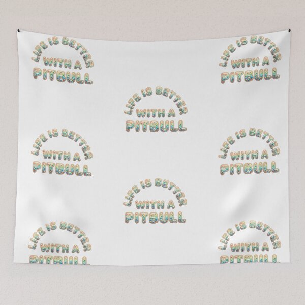 Item preview, Life is Better With a Pitbull Bubble Letters designed and sold by My Pitbull Place.