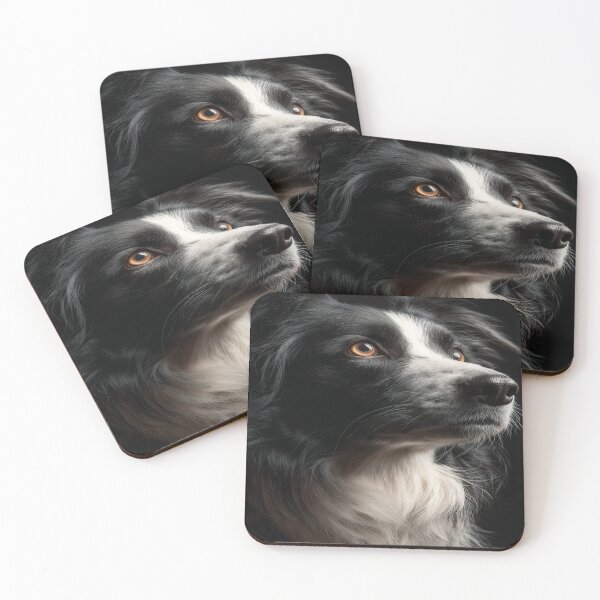 Item preview, Majestic Border Collie Dog Portrait designed and sold by NicolasGlowArt.