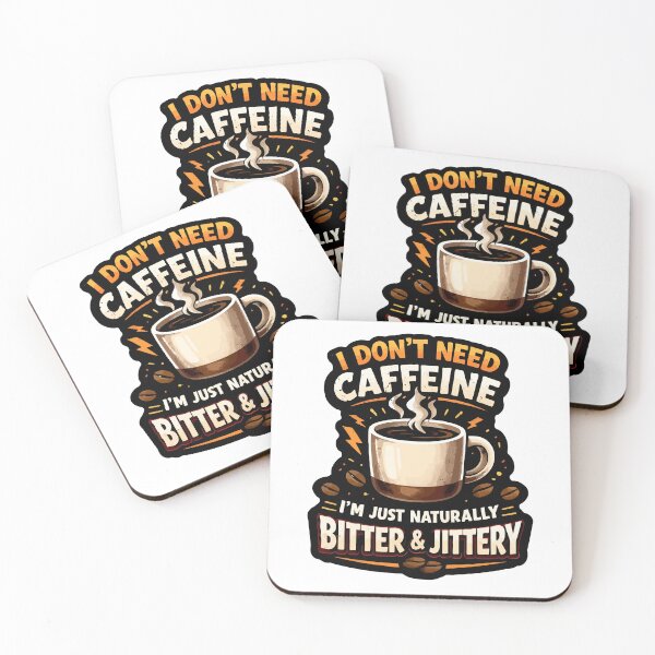 Item preview, I Don’t Need Caffeine Funny Coffee Mug Quote – Bitter & Jittery Humor designed and sold by RidaSalArt.
