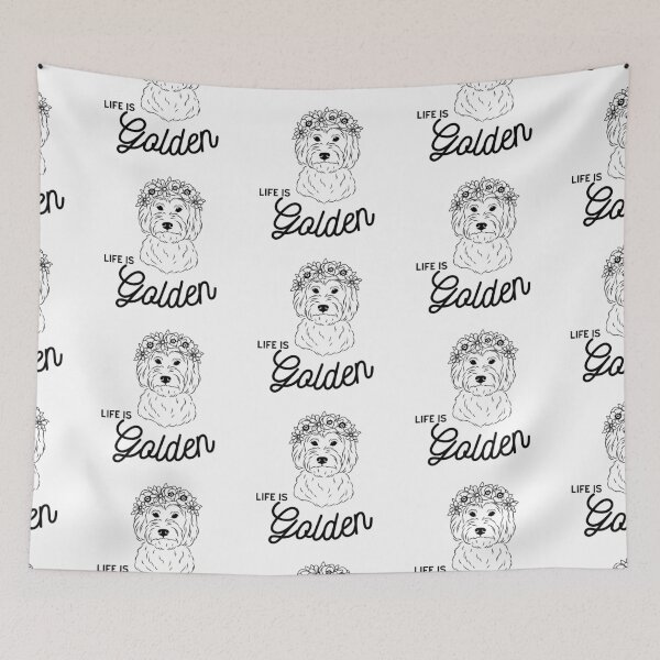 Item preview, Goldendoodle Cute Art Design Life Is Golden designed and sold by PeriwinkleStone.