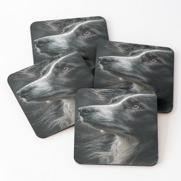 Item preview, Majestic Border Collie Dog Portrait designed and sold by NicolasGlowArt.