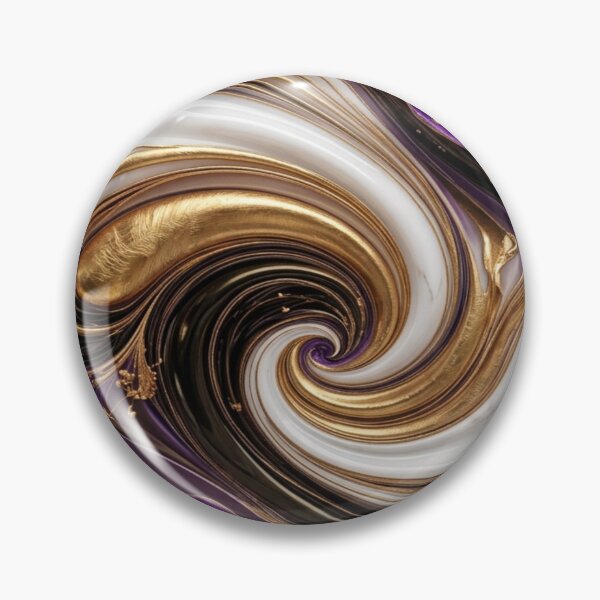 Item preview, Royal Purple and Liquid Gold Marble Floral Swirl designed and sold by Remix Vision.