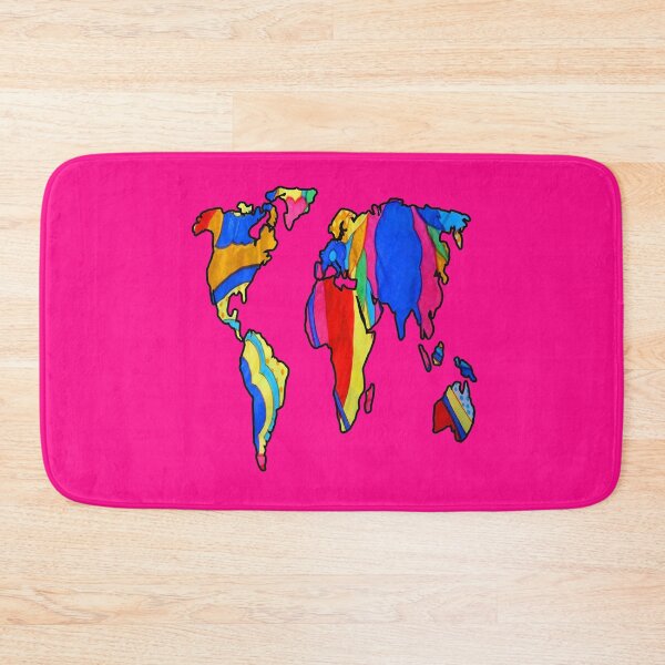 Item preview, Rainbow Retro World Map designed and sold by artbyomega.
