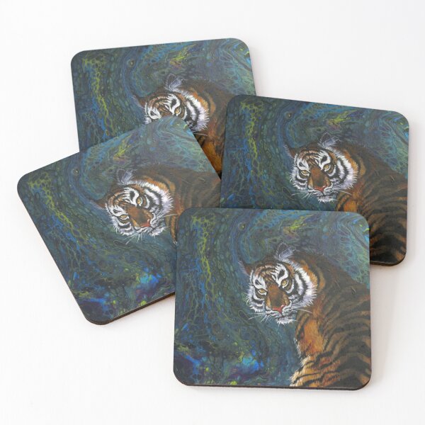 Item preview, Acrylic Poured Tiger designed and sold by marvsart.