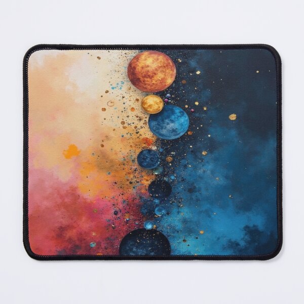 Item preview, Celestial Alignment Abstract Galaxy & Planets Art designed and sold by Remix Vision.