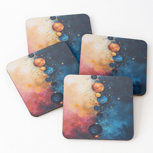 Item preview, Celestial Alignment Abstract Galaxy & Planets Art designed and sold by Remix Vision.