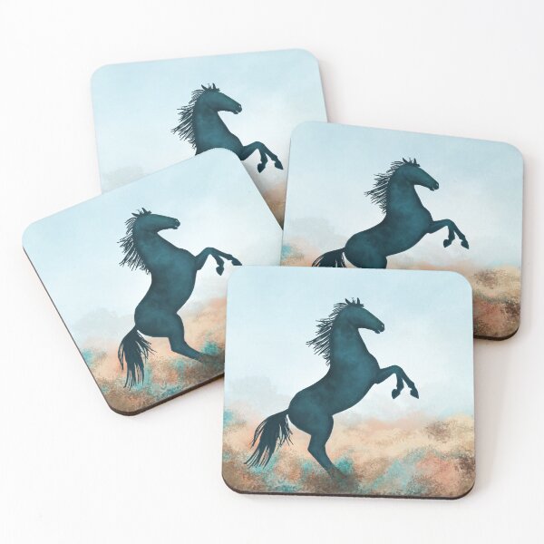 Item preview, Black Wild Horse Illustration – Majestic Stallion Art Print, Dark Equine Wall Art, Minimalist Animal Design, Horse Lover Gift designed and sold by MFGB-Creations.