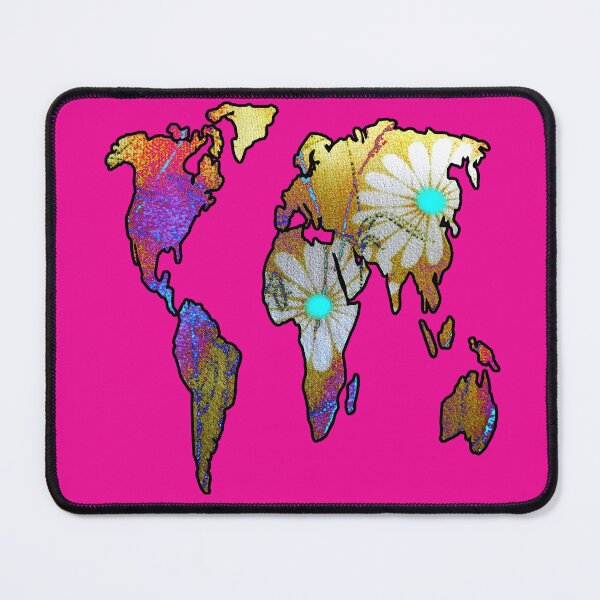 Item preview, Floral World Map designed and sold by artbyomega.