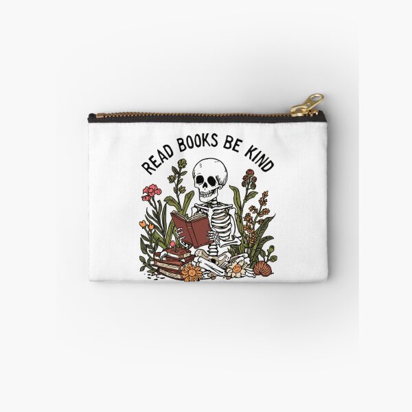 Item preview, Read Books Be Kind Stay Weird Funny Skeleton Flowers plants designed and sold by SkeletonsDanger.