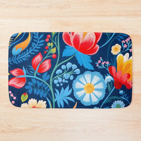 Item preview, Navy Folk Garden Tapestry designed and sold by Thalassora.