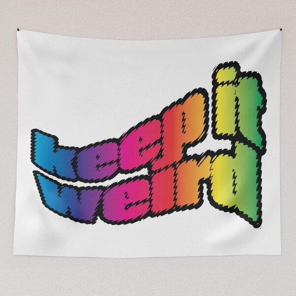 Item preview, Keep it Weird Fidgety, Groovy Lettering designed and sold by wickedpretty.