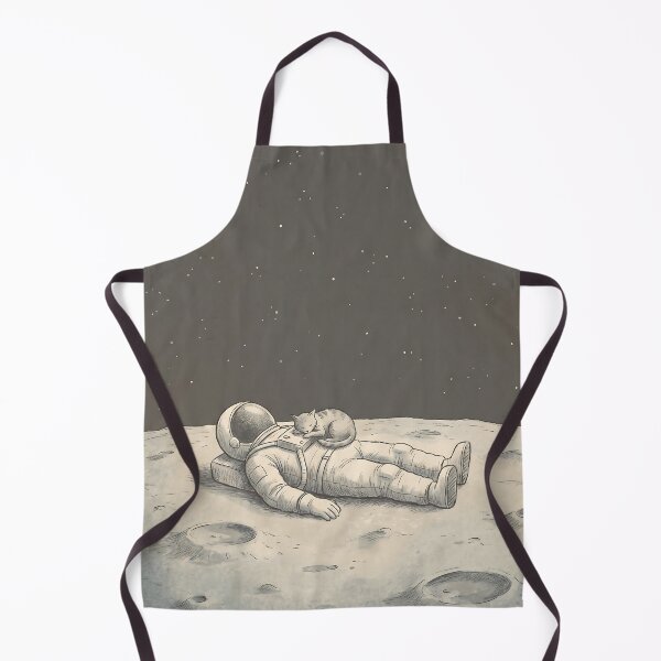 Item preview, Vintage Astronaut Resting with Cat on Quiet Moon designed and sold by MythicCotton.