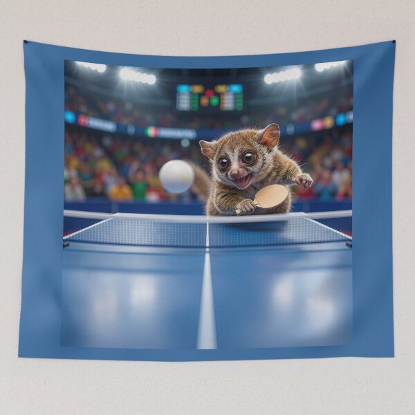 Item preview, Bush Baby Has a Passion for Table Tennis designed and sold by Tridentulus.