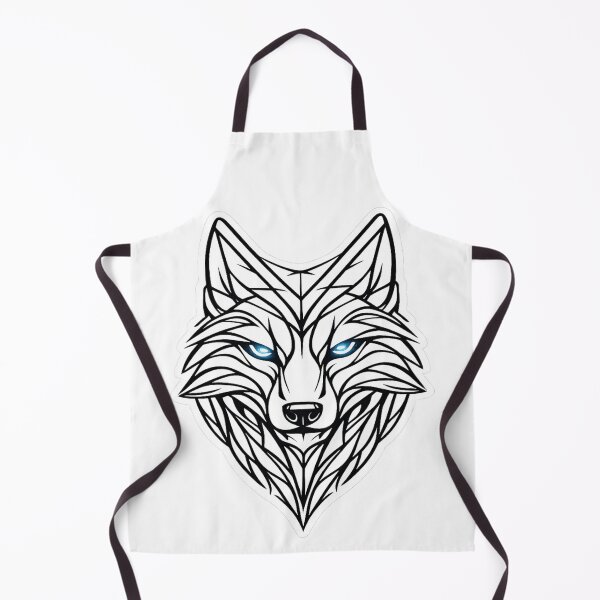Item preview, Minimalist line wolf with blue eyes designed and sold by Wolf Creator.