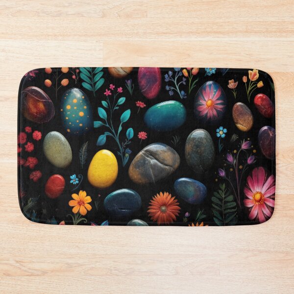 Item preview, Jewel-Toned Floral and Stone Mosaic designed and sold by Thalassora.