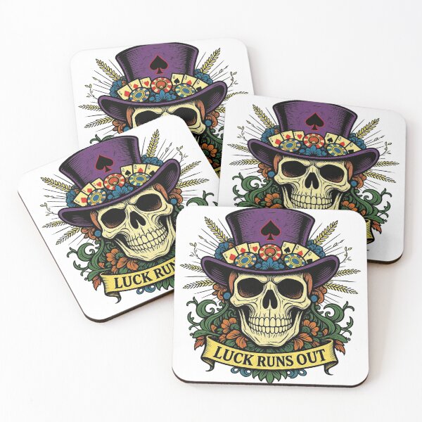 Item preview, Halloween "Luck Runs Out – Skull Gambler Aesthetic Design” designed and sold by Vibe Candy studio..