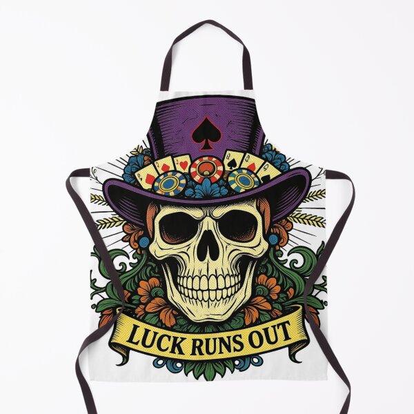 Item preview, Halloween "Luck Runs Out – Skull Gambler Aesthetic Design” designed and sold by Vibe Candy studio..