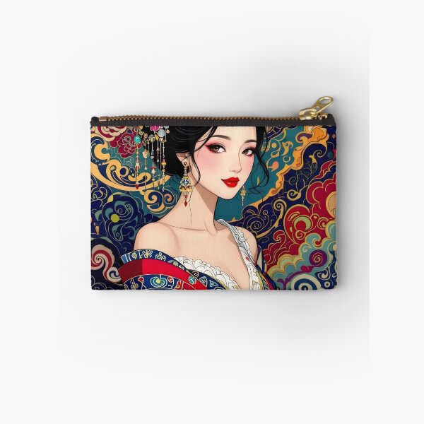 Item preview, Elegant Oriental Muse: Floral Kimono Beauty designed and sold by Serene Strokes Art.