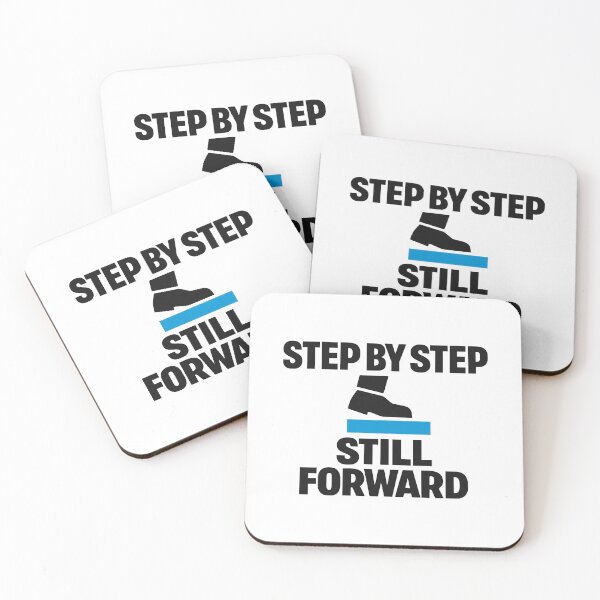 Item preview, STEP BY STEP STILL FORWARD Minimalist Typography Quote designed and sold by FunFitLife Studio.