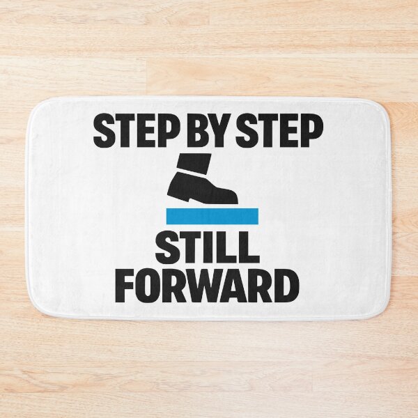 Item preview, STEP BY STEP STILL FORWARD Minimalist Typography Quote designed and sold by FunFitLife Studio.