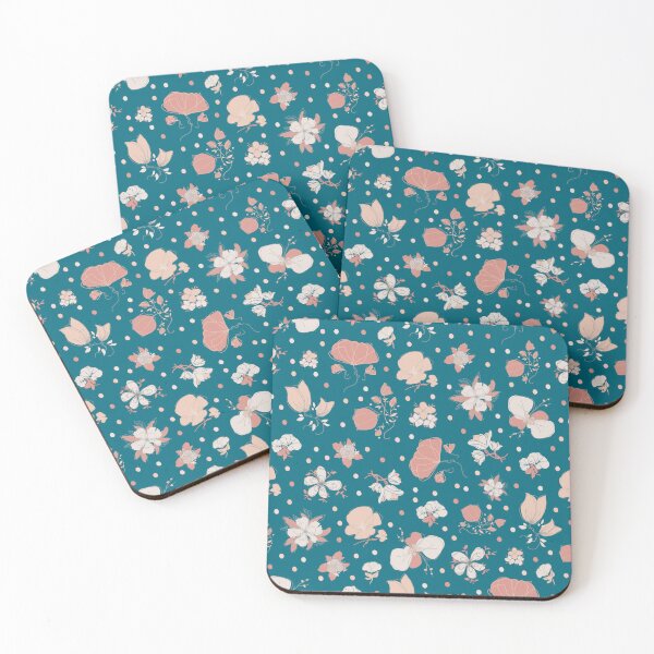 Item preview, Sketched Flowers on Deep Teal designed and sold by KSimpson838.