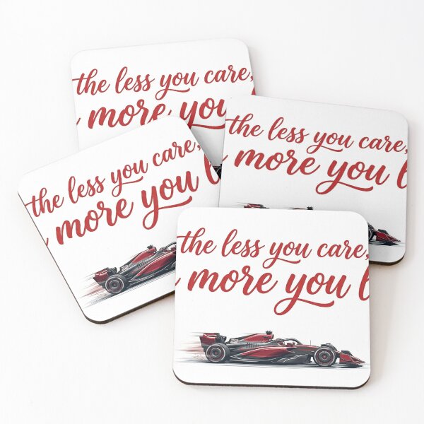Item preview, F1 Racing Car Motivational Quote The Less You Care The More You Live Poster designed and sold by ticzla95.