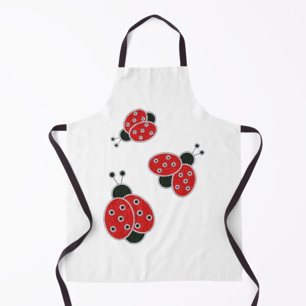 Item preview, Ladybug Style Embroidery Lace Red and Black Cute Textile Art designed and sold by CLC54.