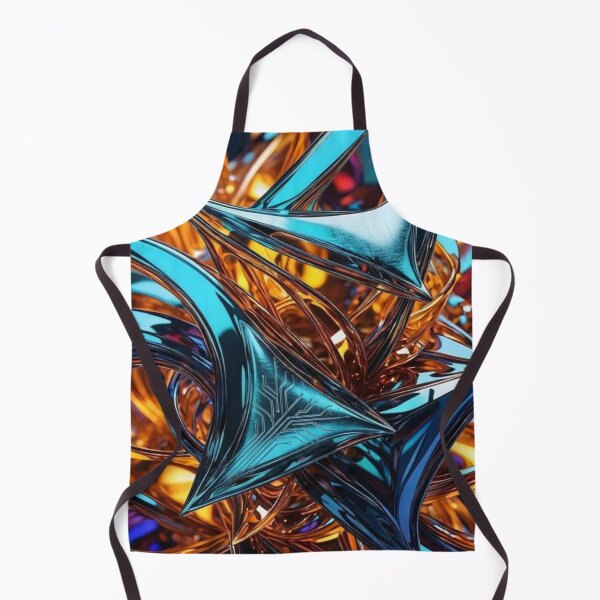 Item preview, Cybernetic Chrome Abstract Tech Geometry Art designed and sold by Remix Vision.