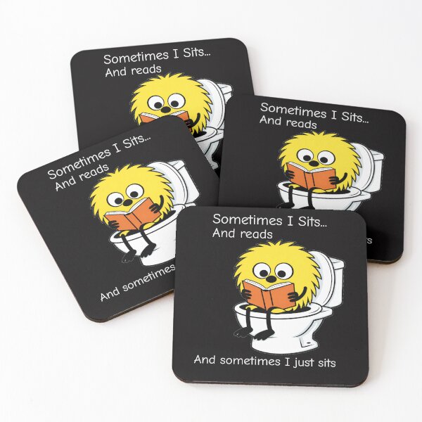 Item preview, Sometimes I Sits and reads – Funny Bathroom Humor Cartoon designed and sold by TheThinglings.