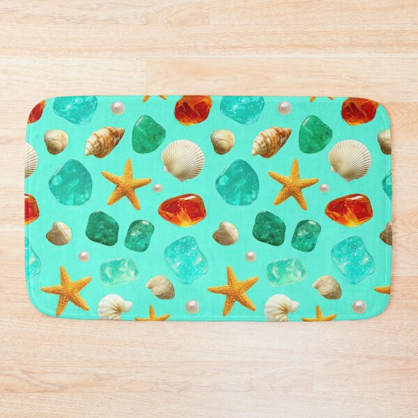 Item preview, Bright Teal Sea Glass and Starfish designed and sold by Piotrek0001.