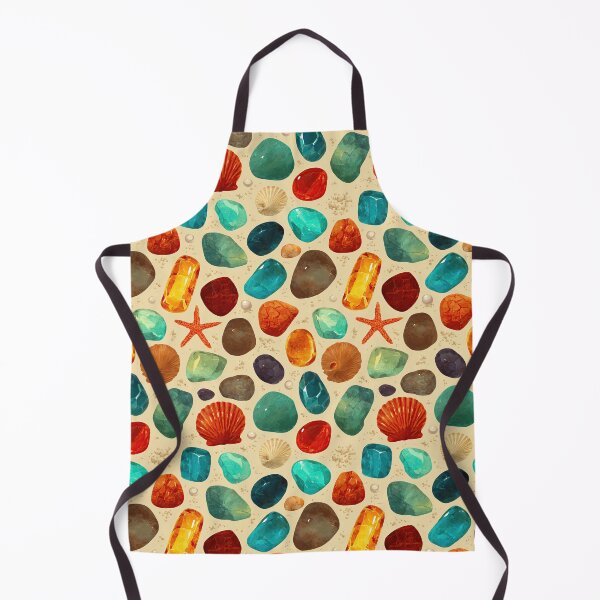 Item preview, Warm Orange and Blue Sea Glass Pebbles designed and sold by Piotrek0001.