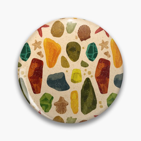 Item preview, Green Sea Glass and Red Starfish on Sand designed and sold by Piotrek0001.