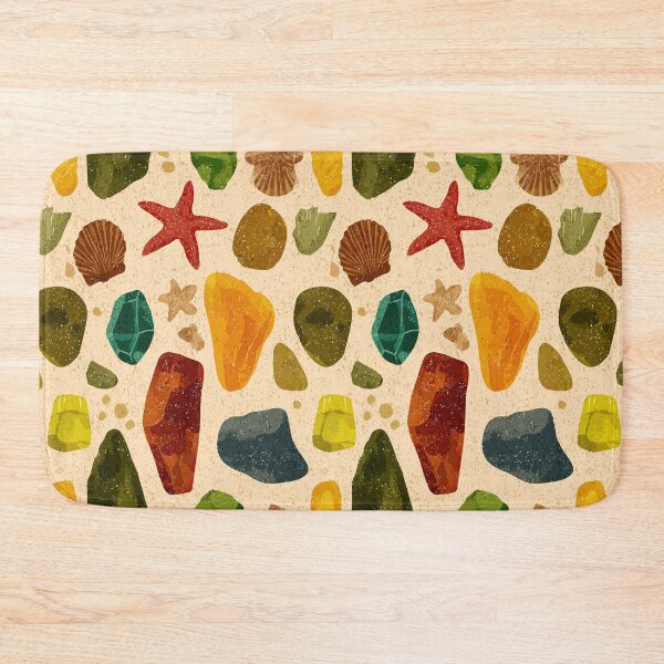 Item preview, Green Sea Glass and Red Starfish on Sand designed and sold by Piotrek0001.