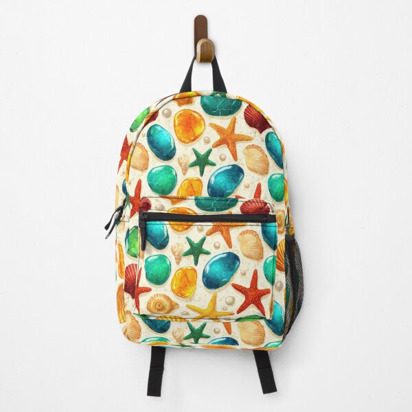 Item preview, Vivid Orange Sea Glass and Shells Pattern designed and sold by Piotrek0001.