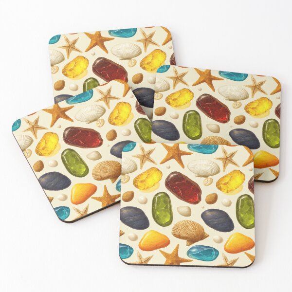 Item preview, Large Colorful Sea Glass Stones Pattern designed and sold by Piotrek0001.