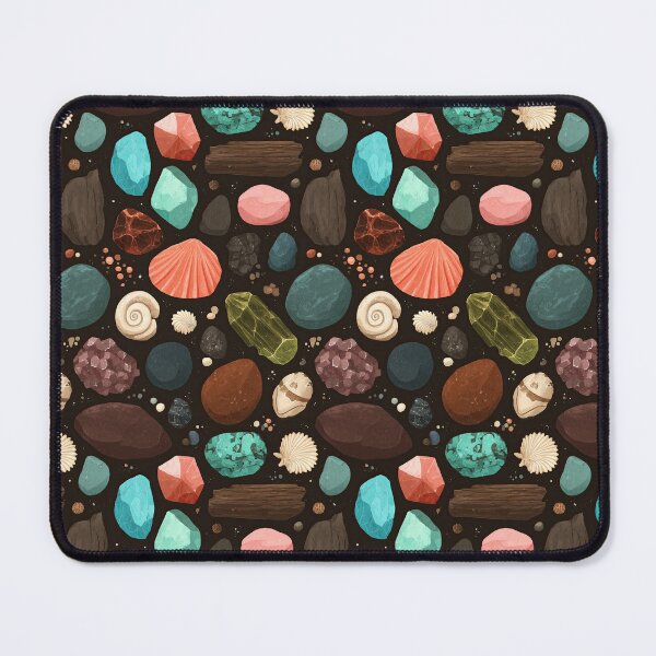 Item preview, Teal and Pink Shells on Dark Background designed and sold by Piotrek0001.