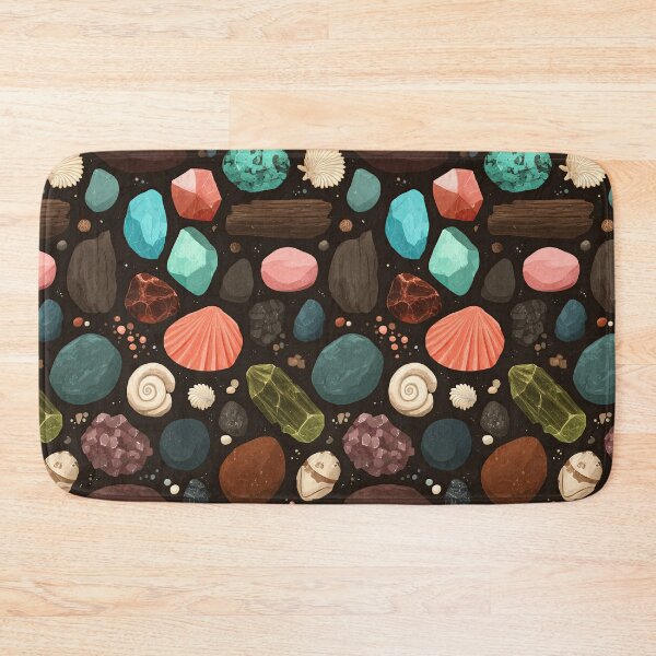 Item preview, Teal and Pink Shells on Dark Background designed and sold by Piotrek0001.
