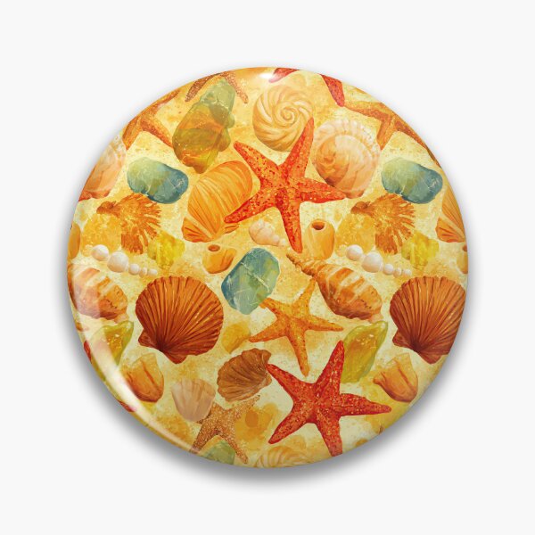 Item preview, Golden Orange Starfish and Shells Texture designed and sold by Piotrek0001.
